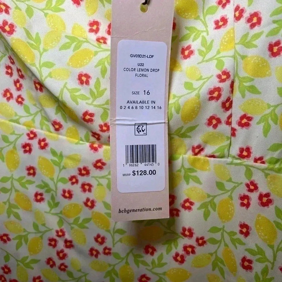 BCBGeneration Floral flutter sleeve sundress sz 16 - Picture 3 of 8